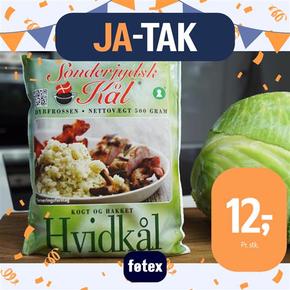 SØNDERJYDSK HVIDKÅL 500G.